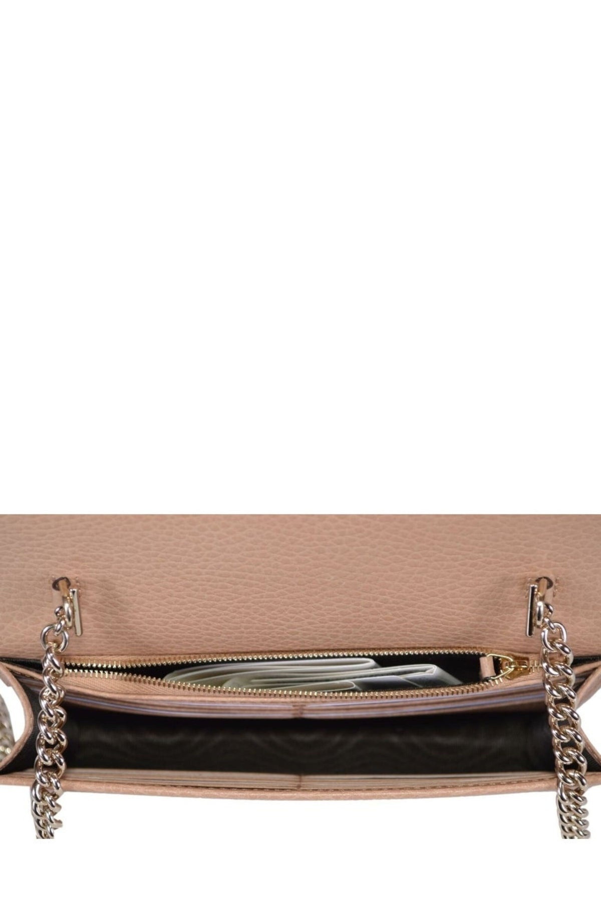 Interlocking shoulder bag GG small beige leather - 3