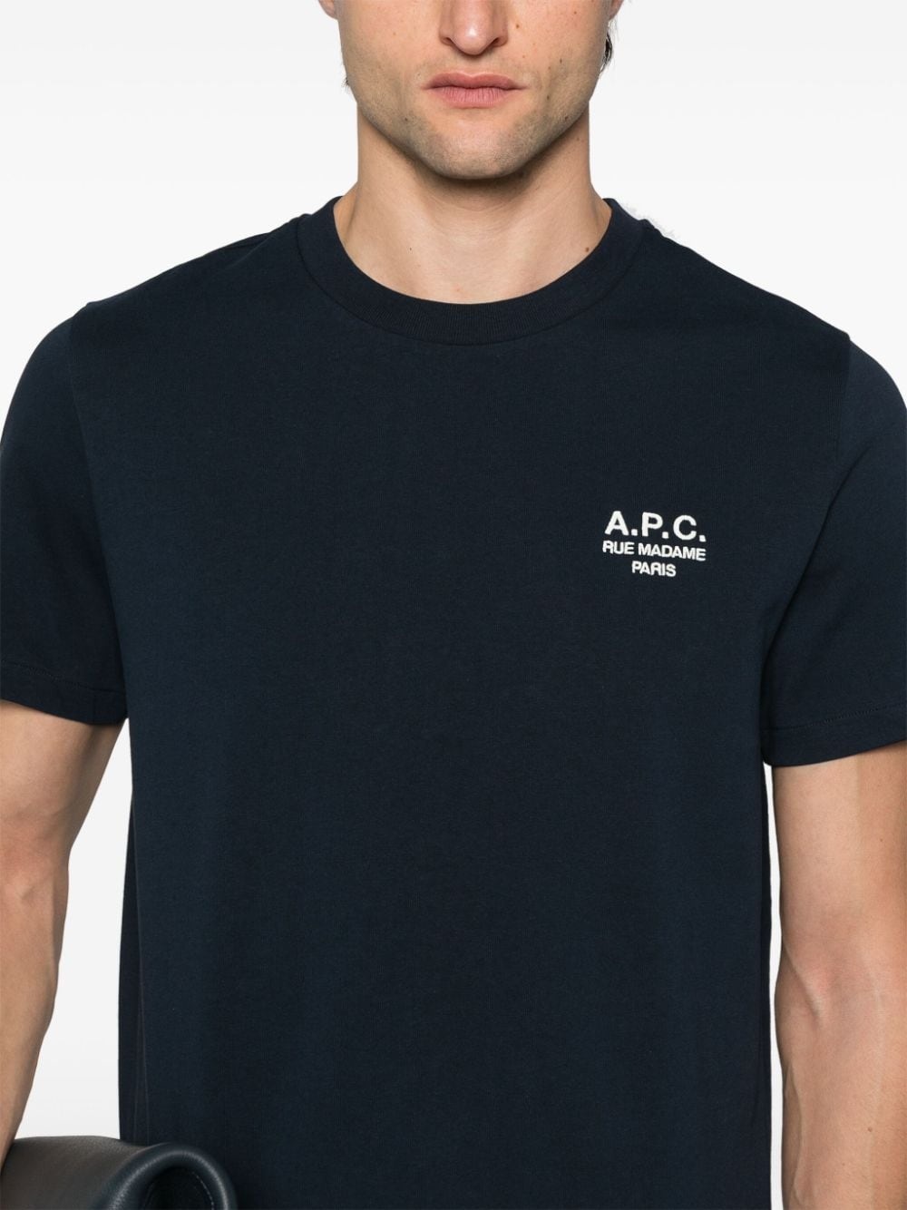 logo-embroidered cotton T-shirt - 6