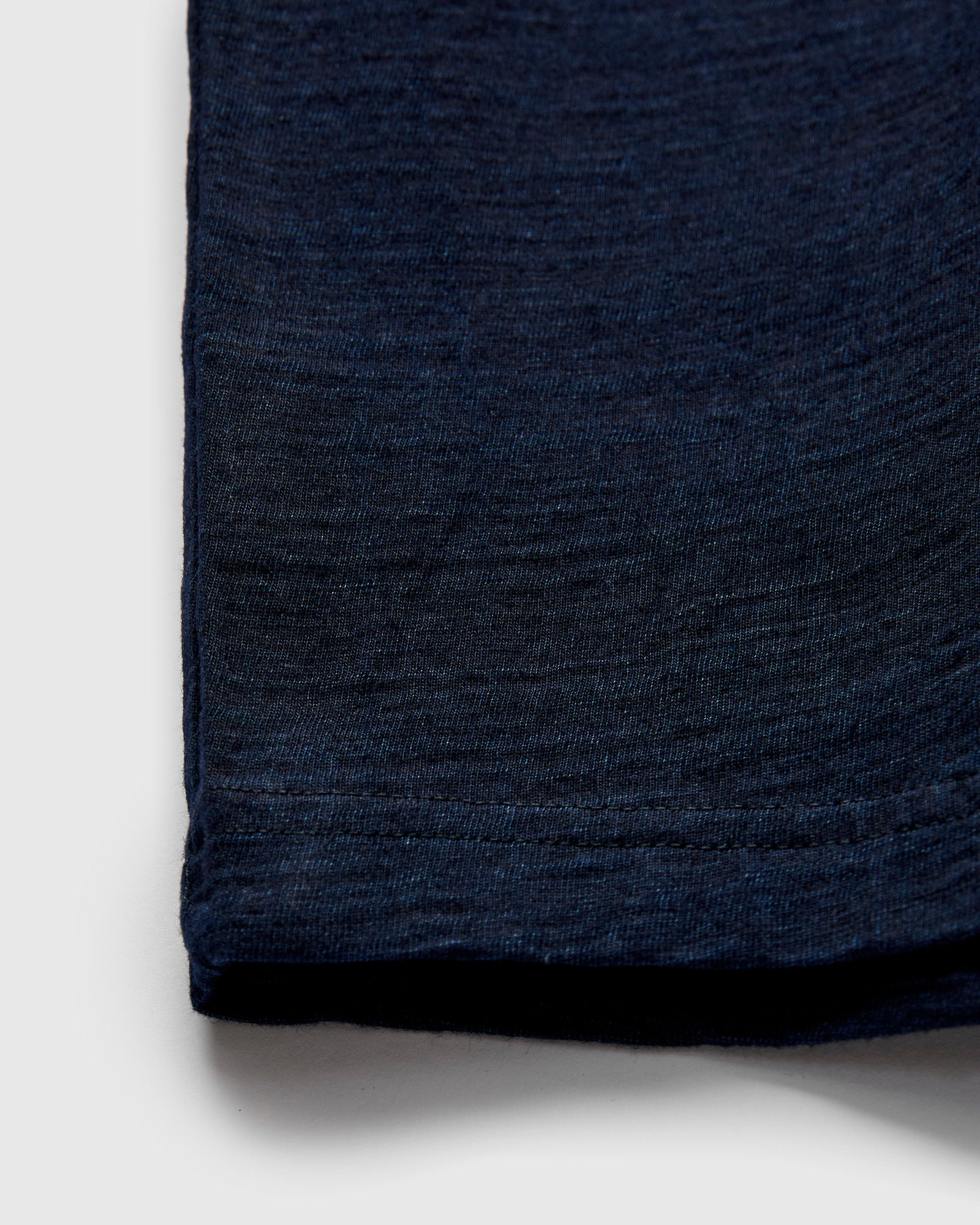 Yarn Dyed Knit T-Shirt in Deep Indigo - 5