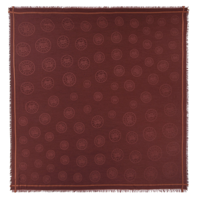 La Médaille Longchamp Shawl Burgundy - OTHER 1