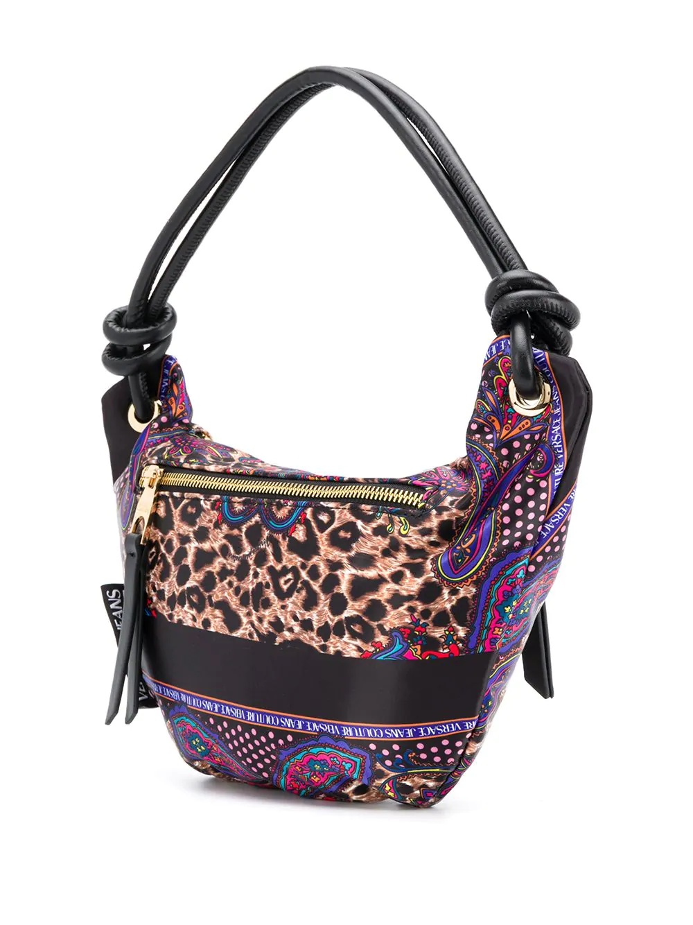 leopard baroque print shoulder bag - 3