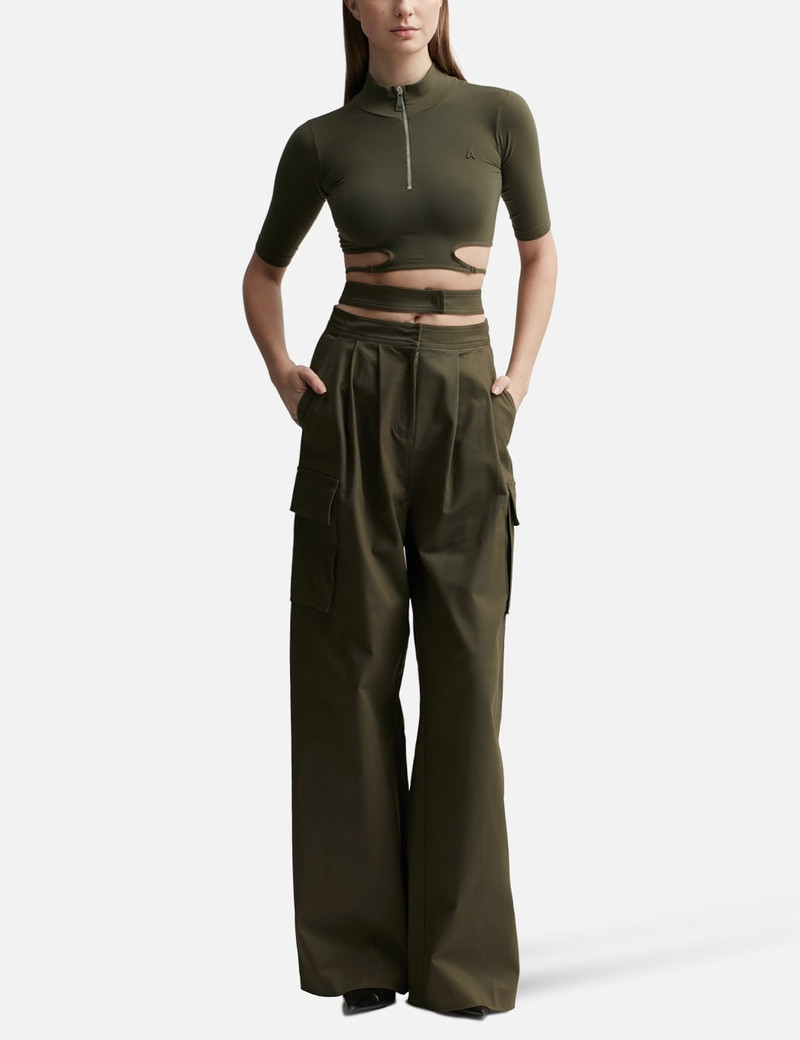 ANDREĀDAMO SCULPTING JERSEY CUT-OUT TOP outlook