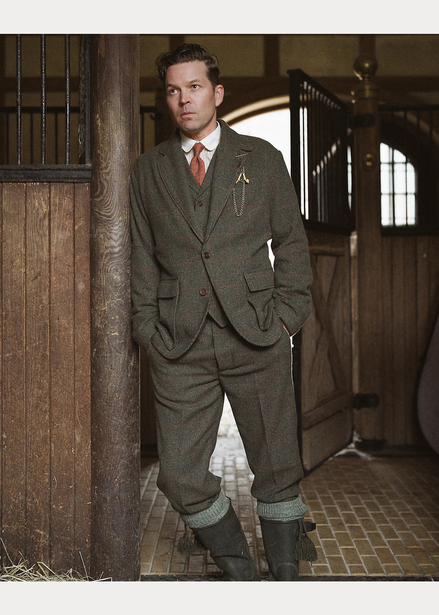 Windowpane Wool Tweed Officer’s Pant - 11