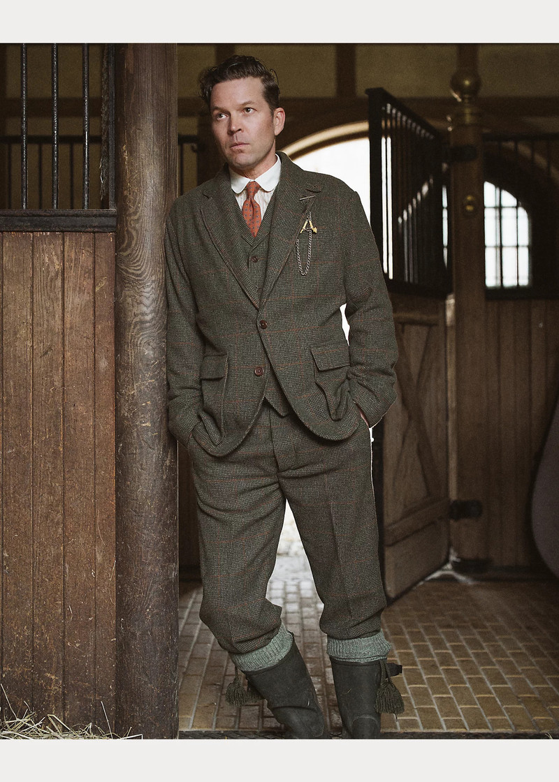 Windowpane Wool Tweed Officer’s Pant 11