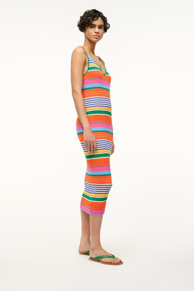 STAUD DANTE THONG SLIDE VERT TAN 4