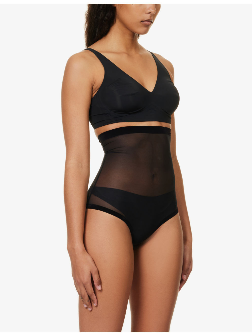 High-rise stretch-tulle briefs - 3