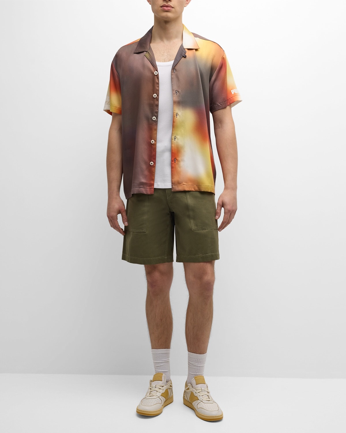 x Pleasures Men's Multicolor Camp Shirt - 3