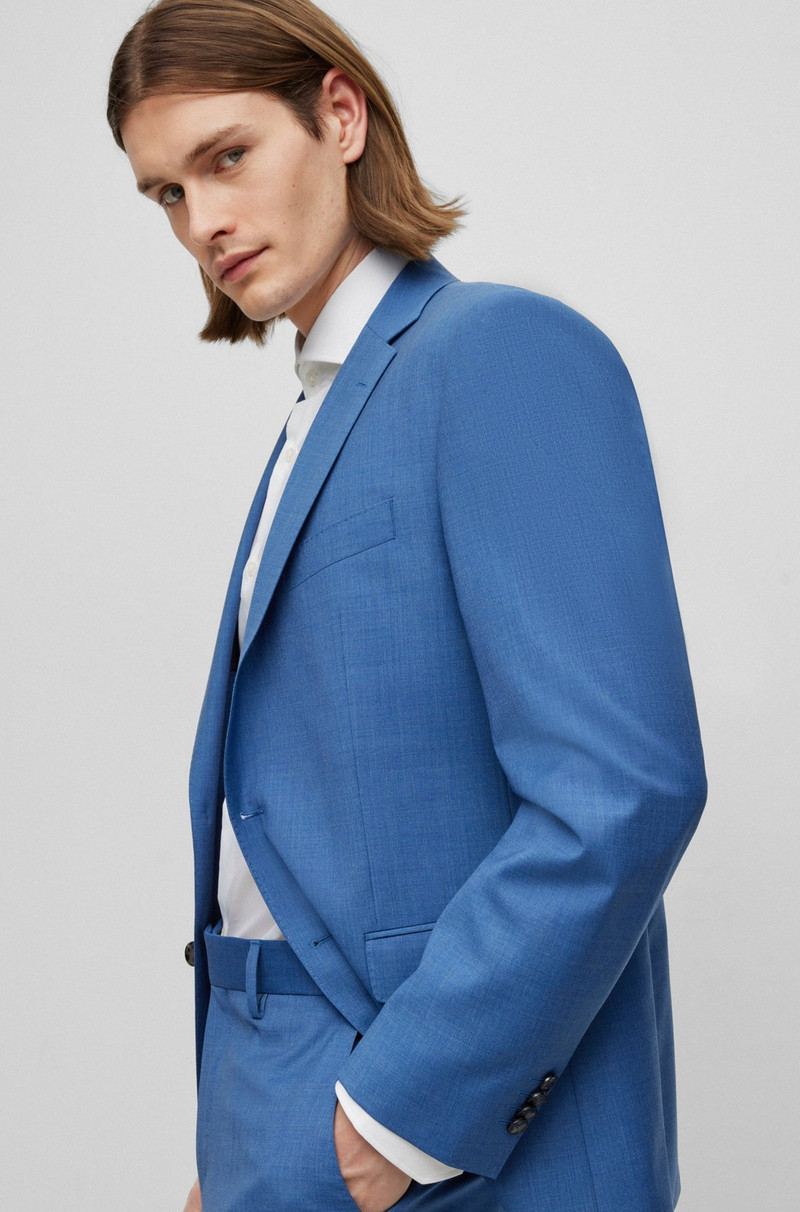 REGULAR-FIT SUIT IN VIRGIN WOOL WITH FULL LINING 2