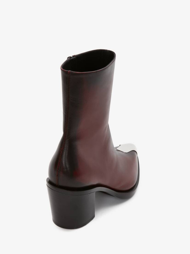 Punk Boot in Welsh Red/silver 3
