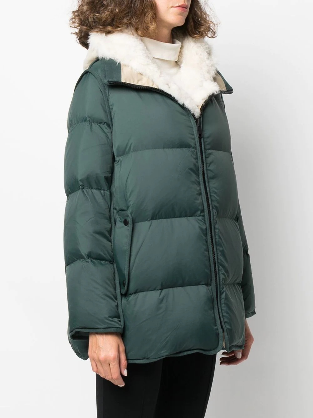 shearling parka coat - 3