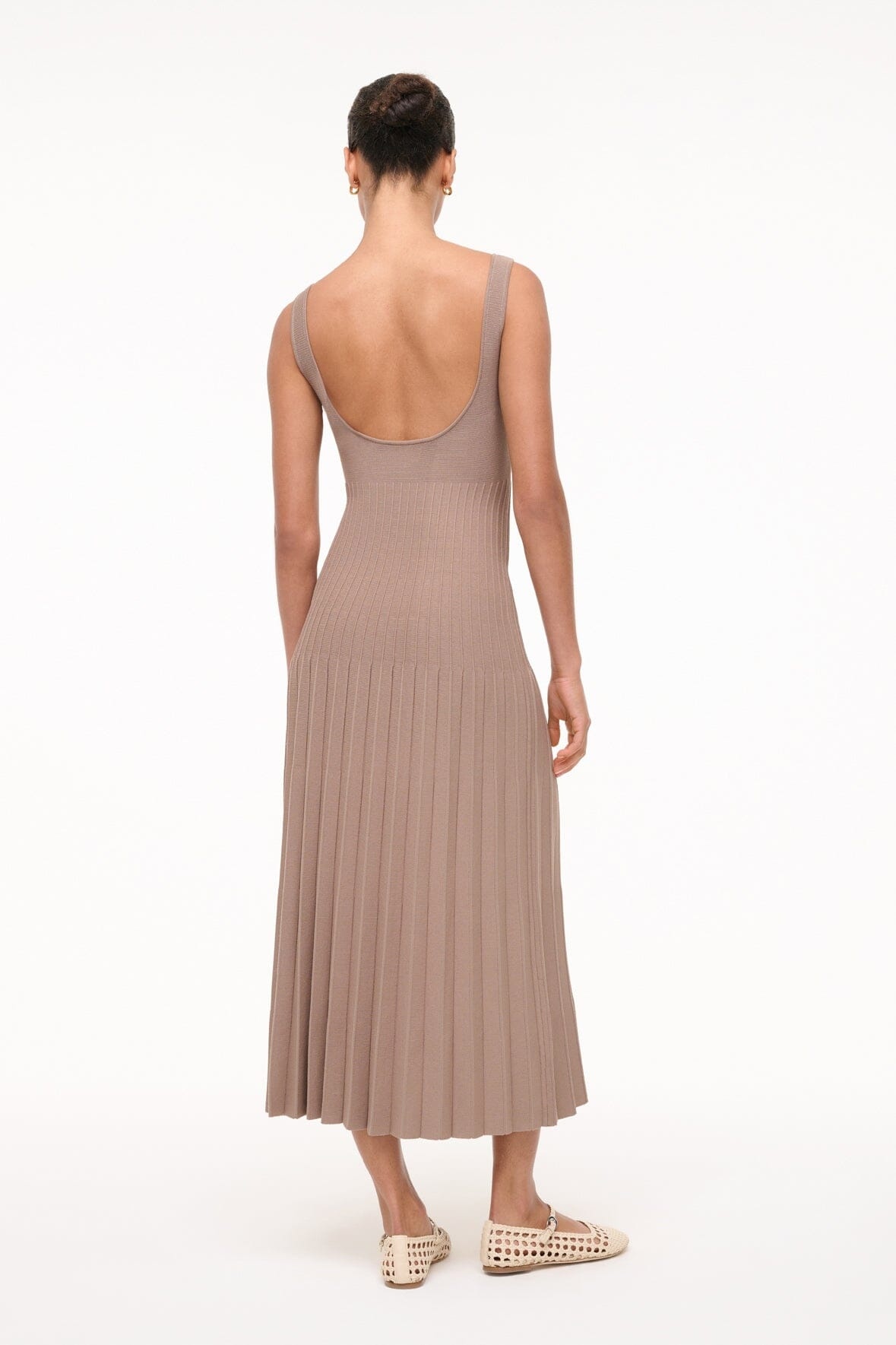 STAUD ELLISON DRESS TAUPE - 4