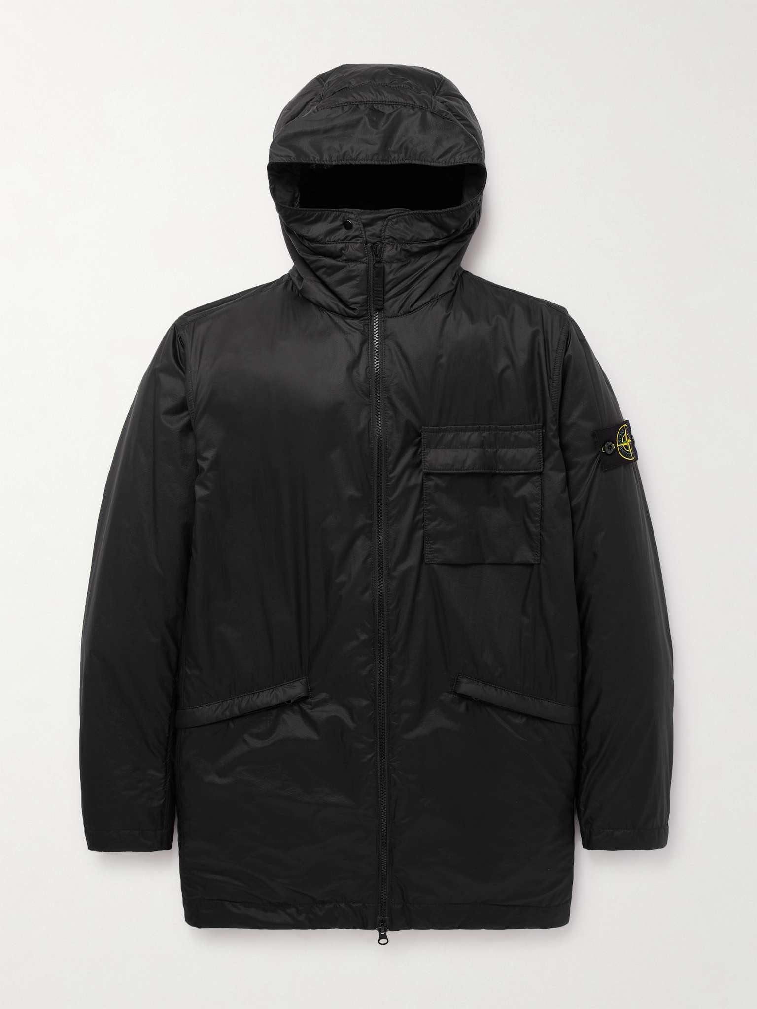 Logo-Appliquéd Shell Hooded Parka - 1