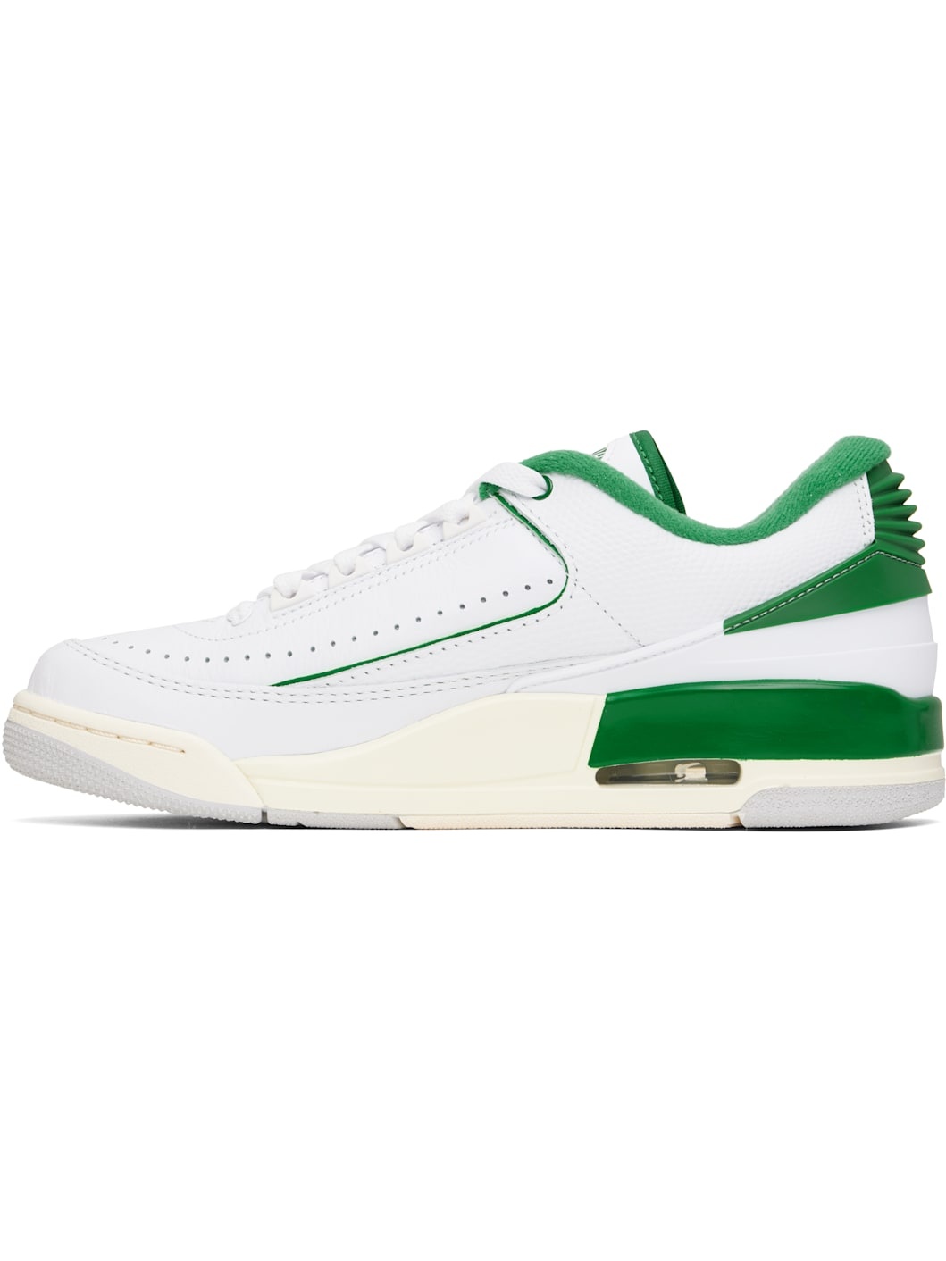 White & Green Jordan 2/3 Sneakers - 3