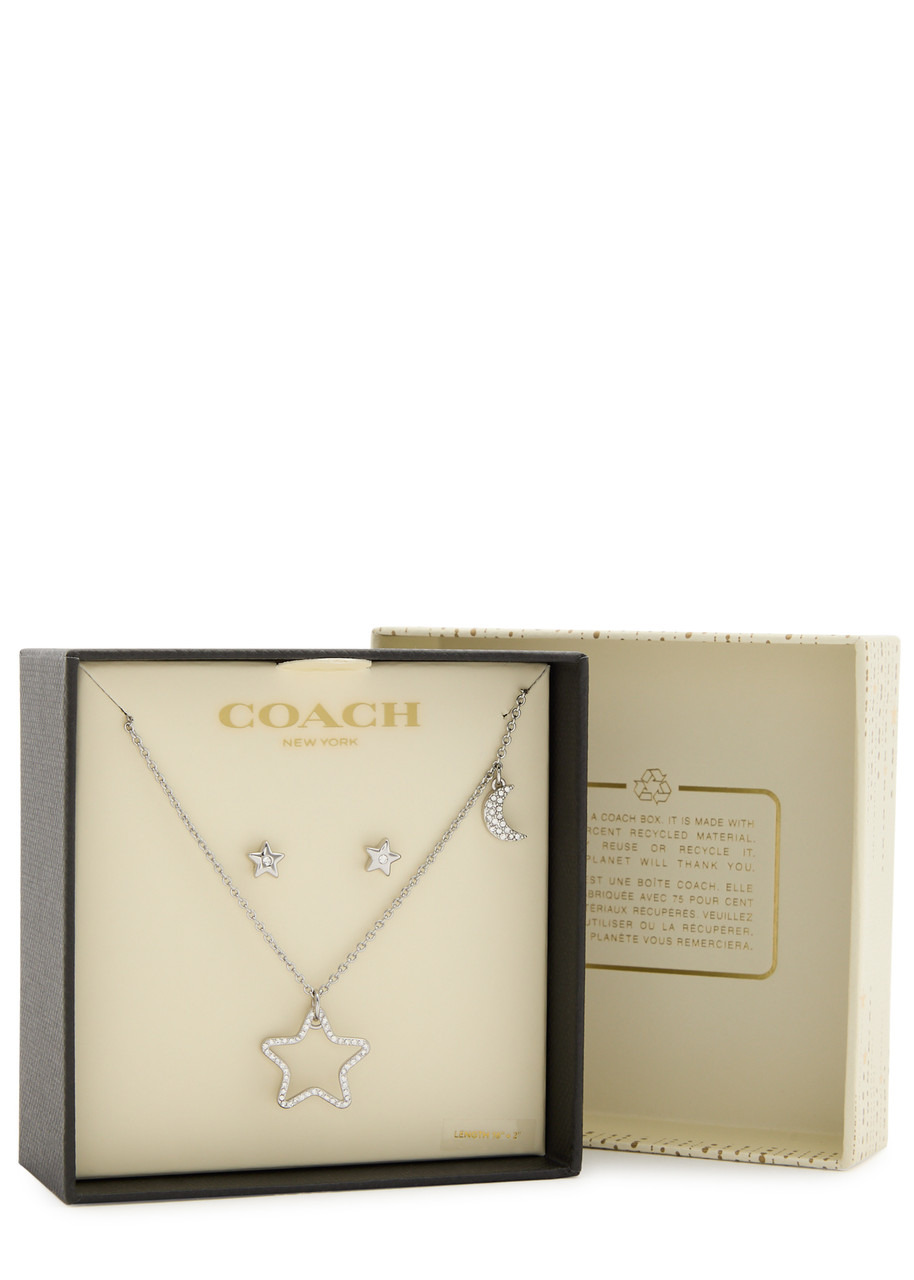 Coach Celestial Stud Earrings and Necklace set - 5