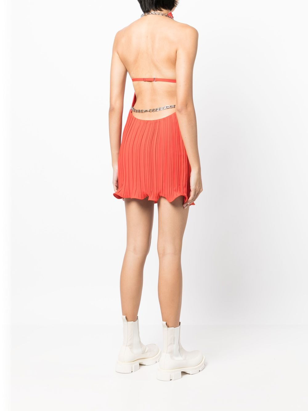 halterneck fitted dress - 4