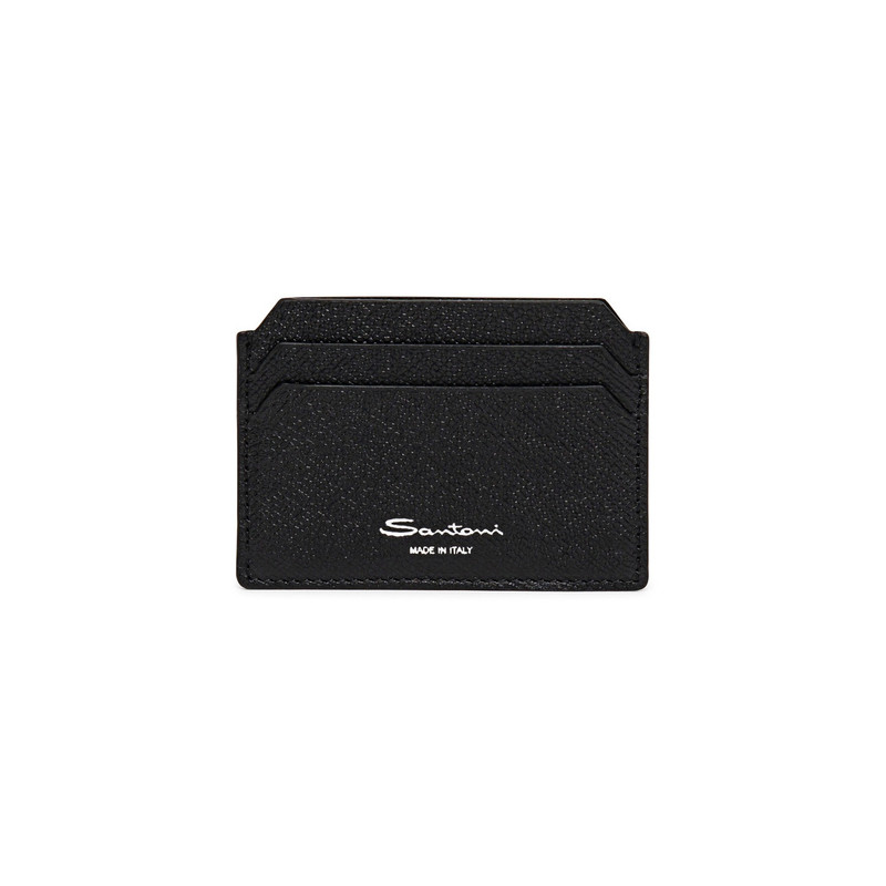 Black saffiano leather credit card holder 1