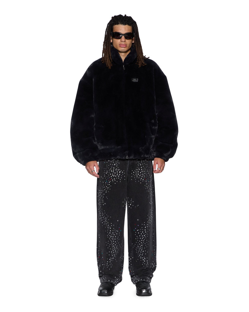Ksubi HUSSLE FAUX FUR JACKET BLACK outlook