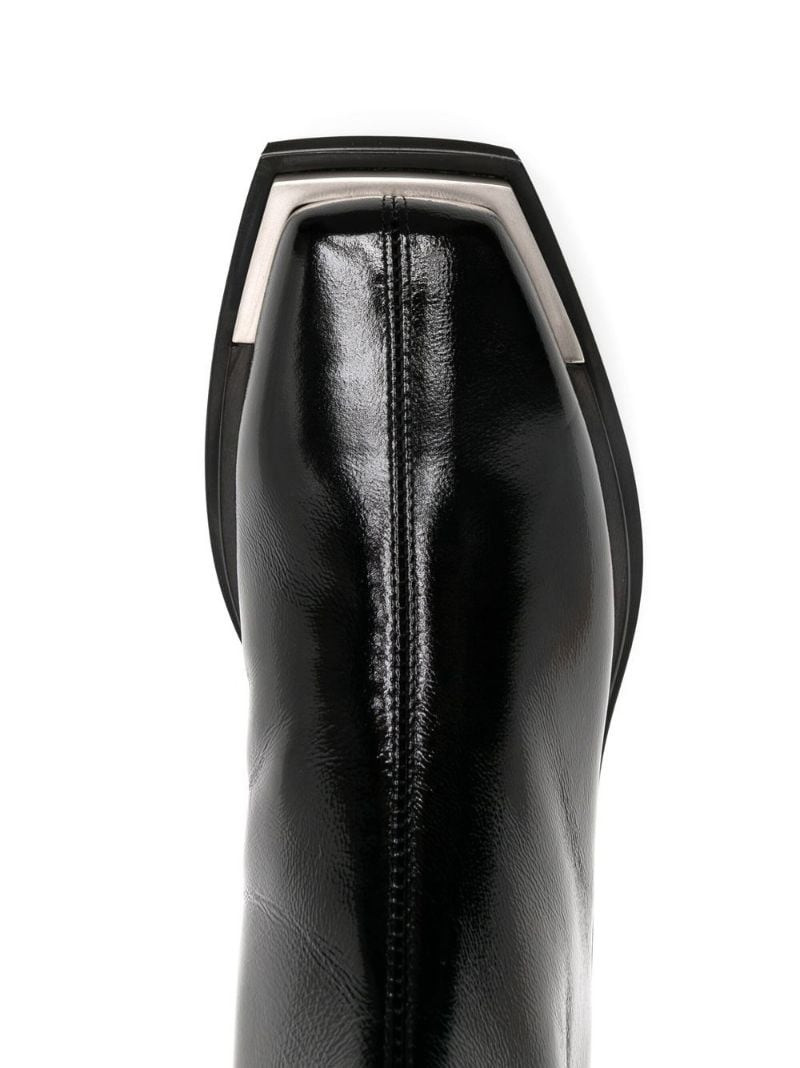 square-toe zipped ankle boots 4