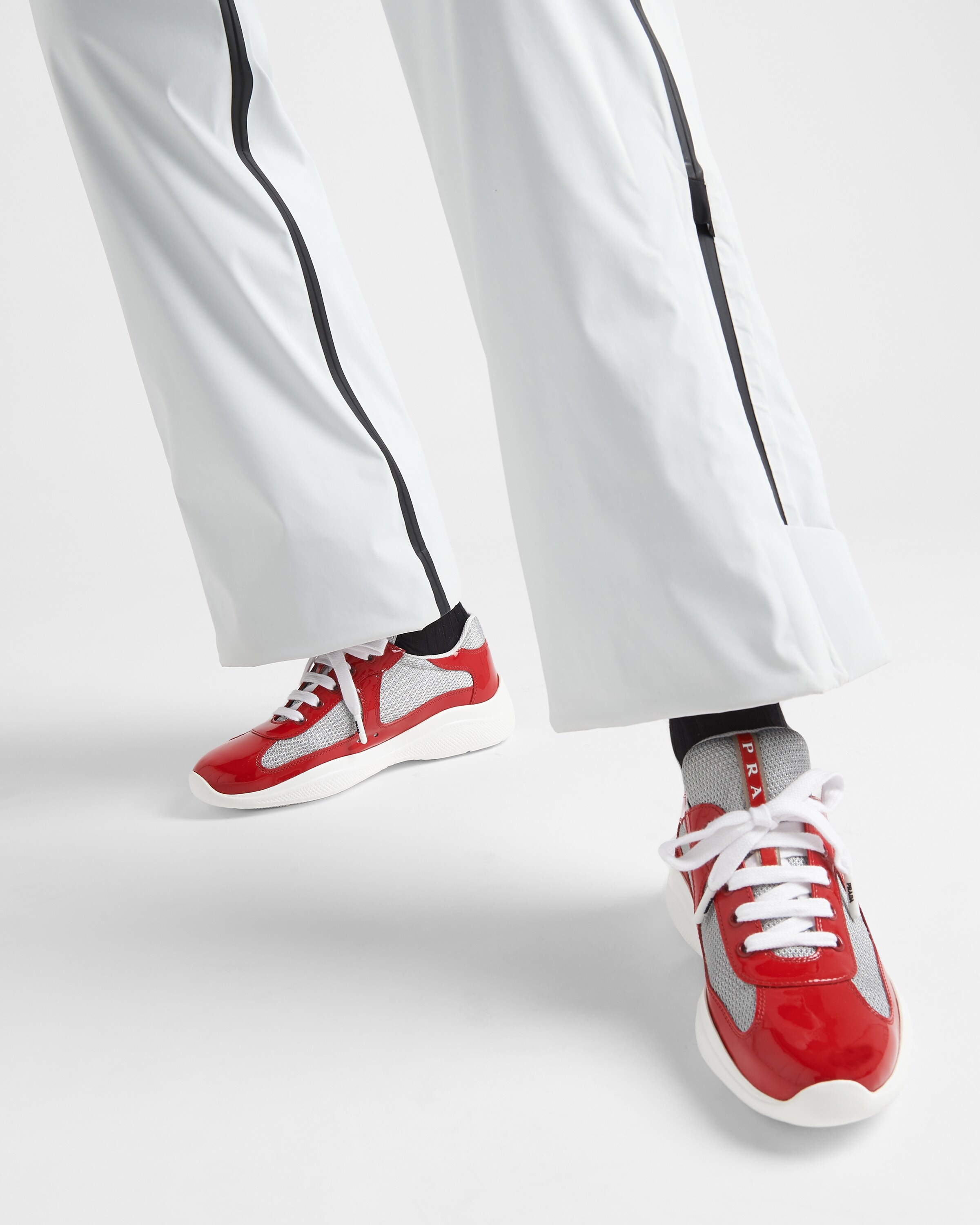 Prada＊Prada America's Cup biker fabric スニーカー＊送料込 Prada Prada America's Cup biker fabric sneakers | REVERSIBLE