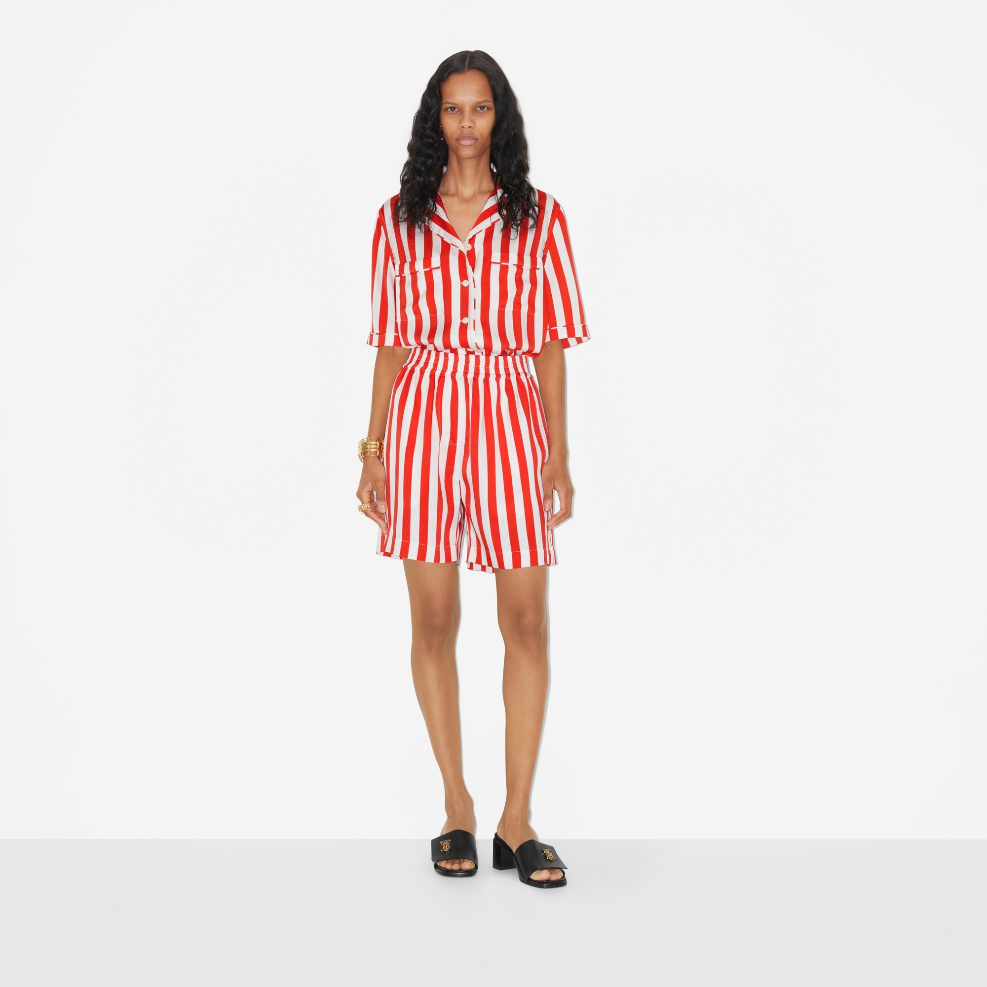 EKD Striped Silk Pyjama Shirt - 2