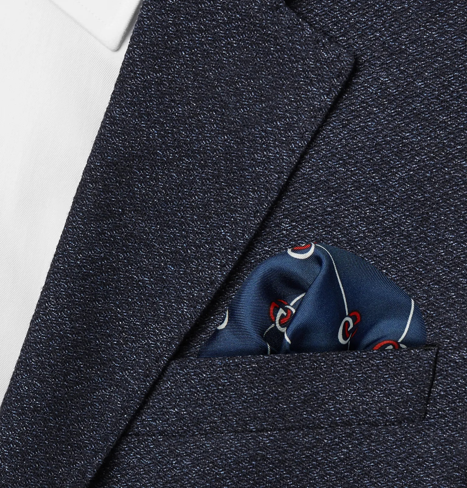 Logo-Print Silk-Twill Pocket Square - 2