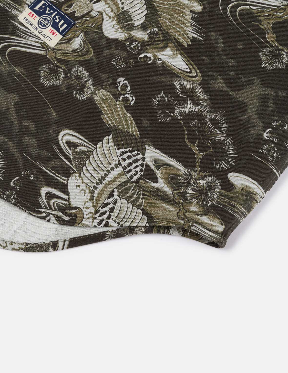 Allover Crane Print Relax Fit Shirt - 11