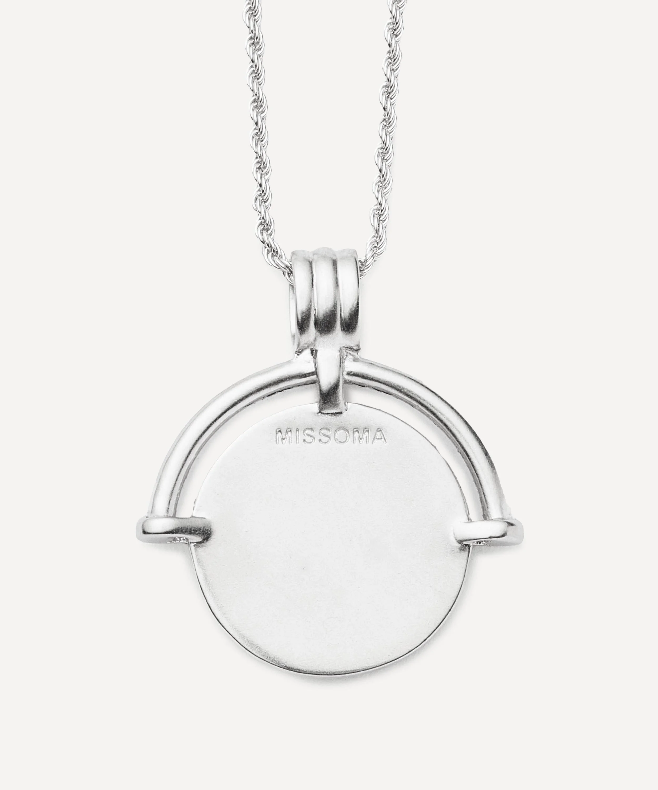 X Lucy Williams Silver-Plated Engravable Roman Arc Coin Pendant Necklace - 1