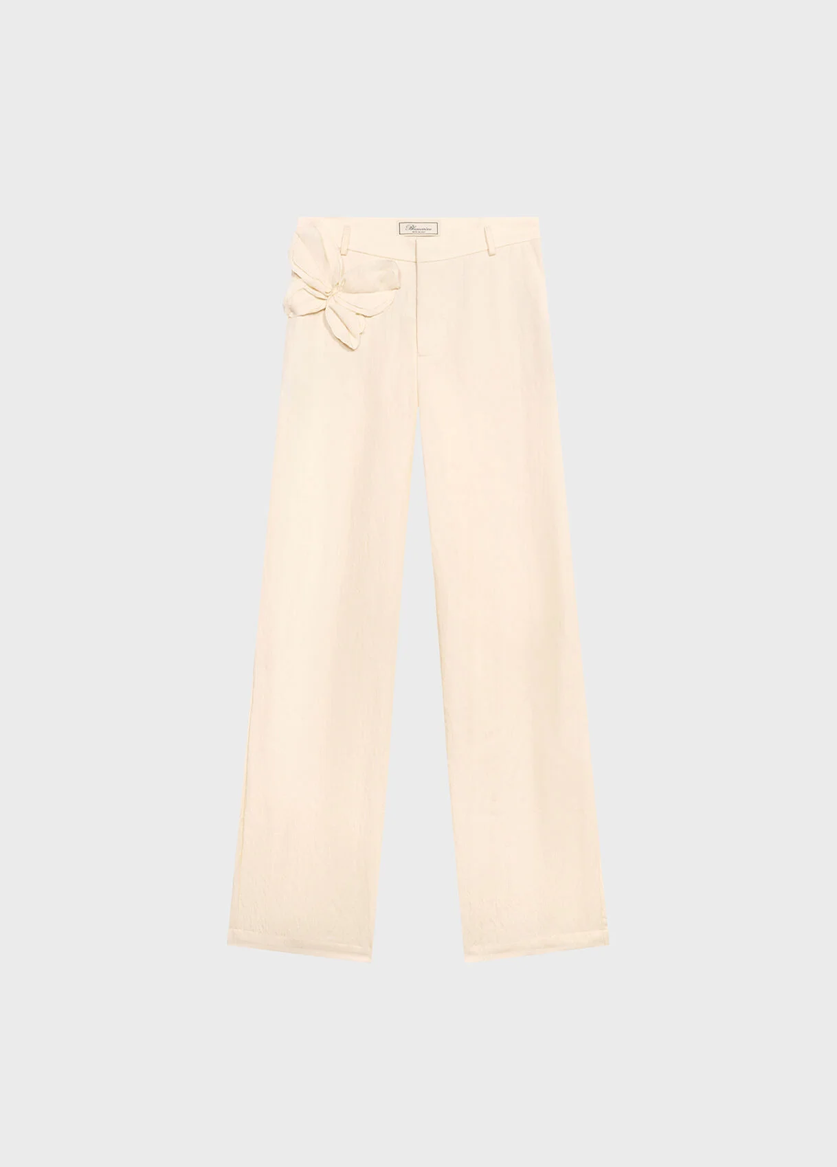 WIDE-LEG GABARDINE TROUSERS WITH BUTTERFLY - 1
