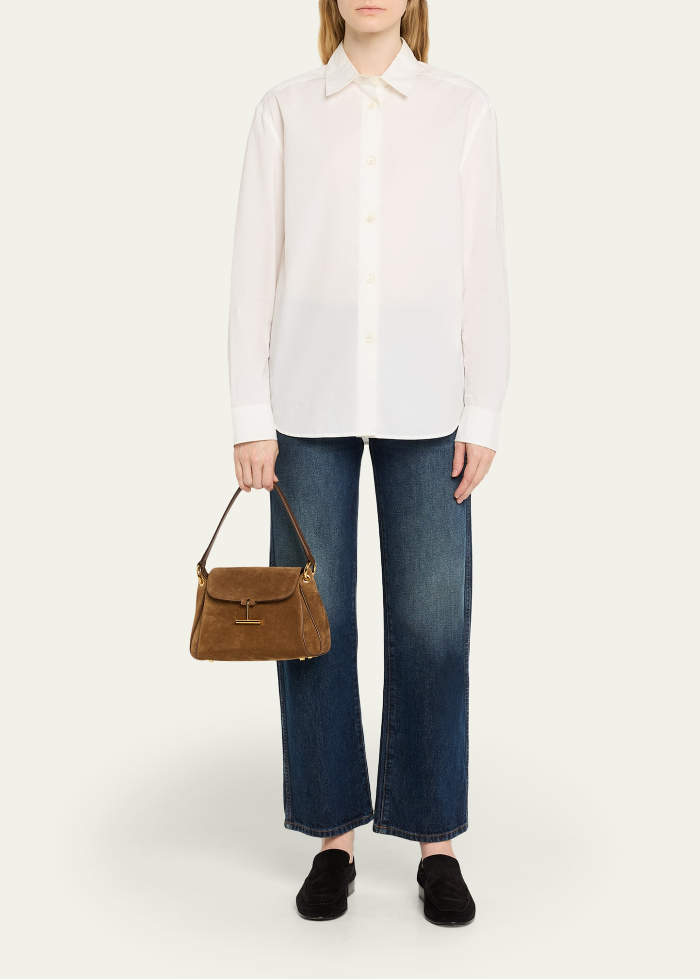 Tara Small Shoulder Bag in Suede - 6