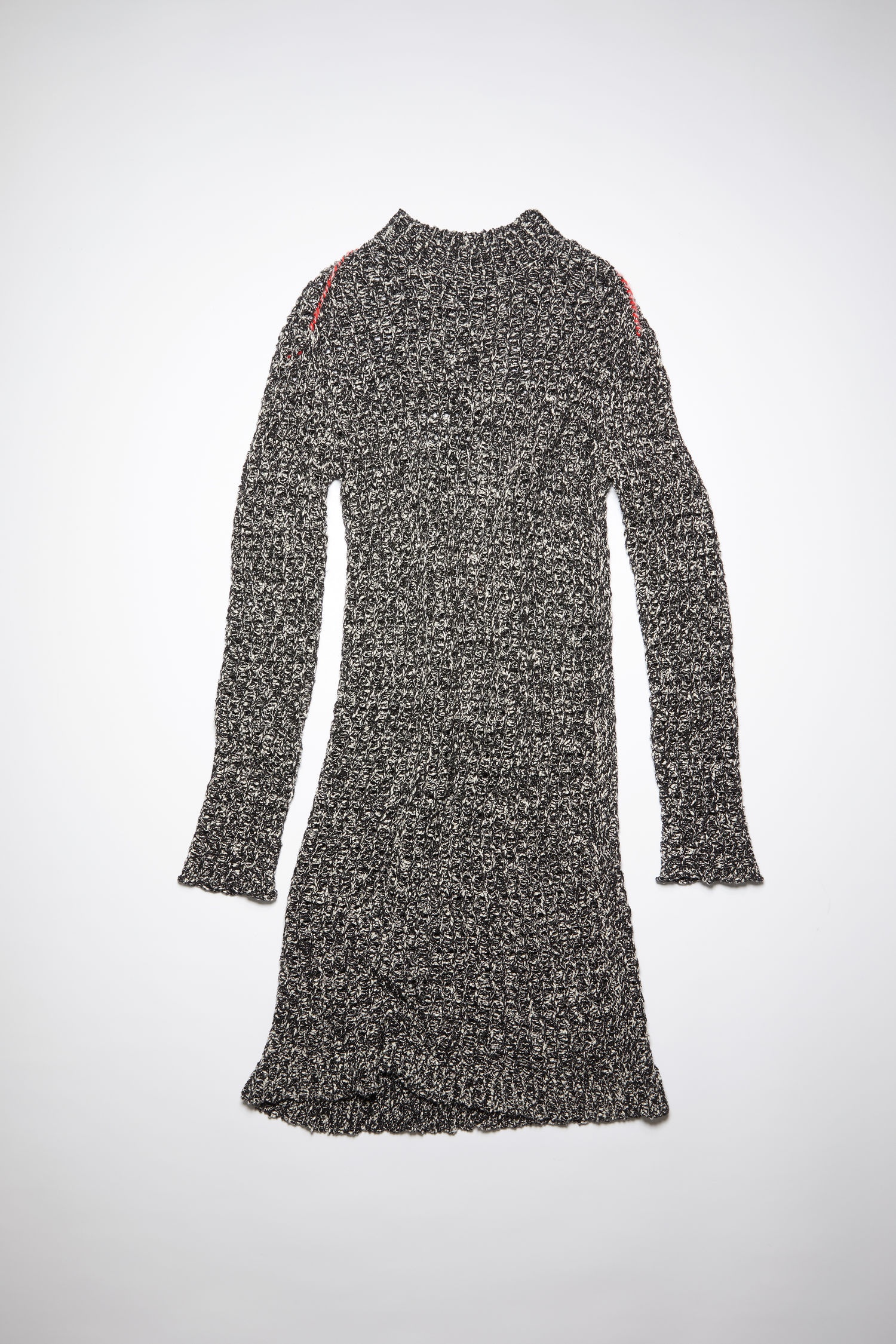 Open-knit dress - Black/white - 1