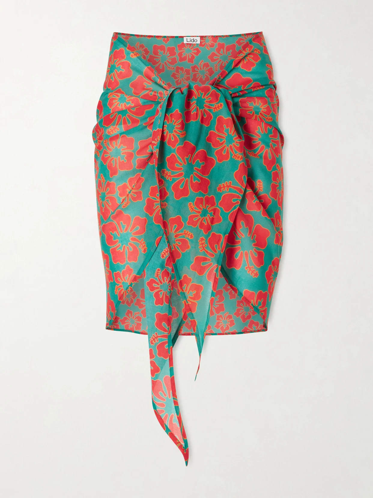 Floral-print Cotton-voile Sarong - 1