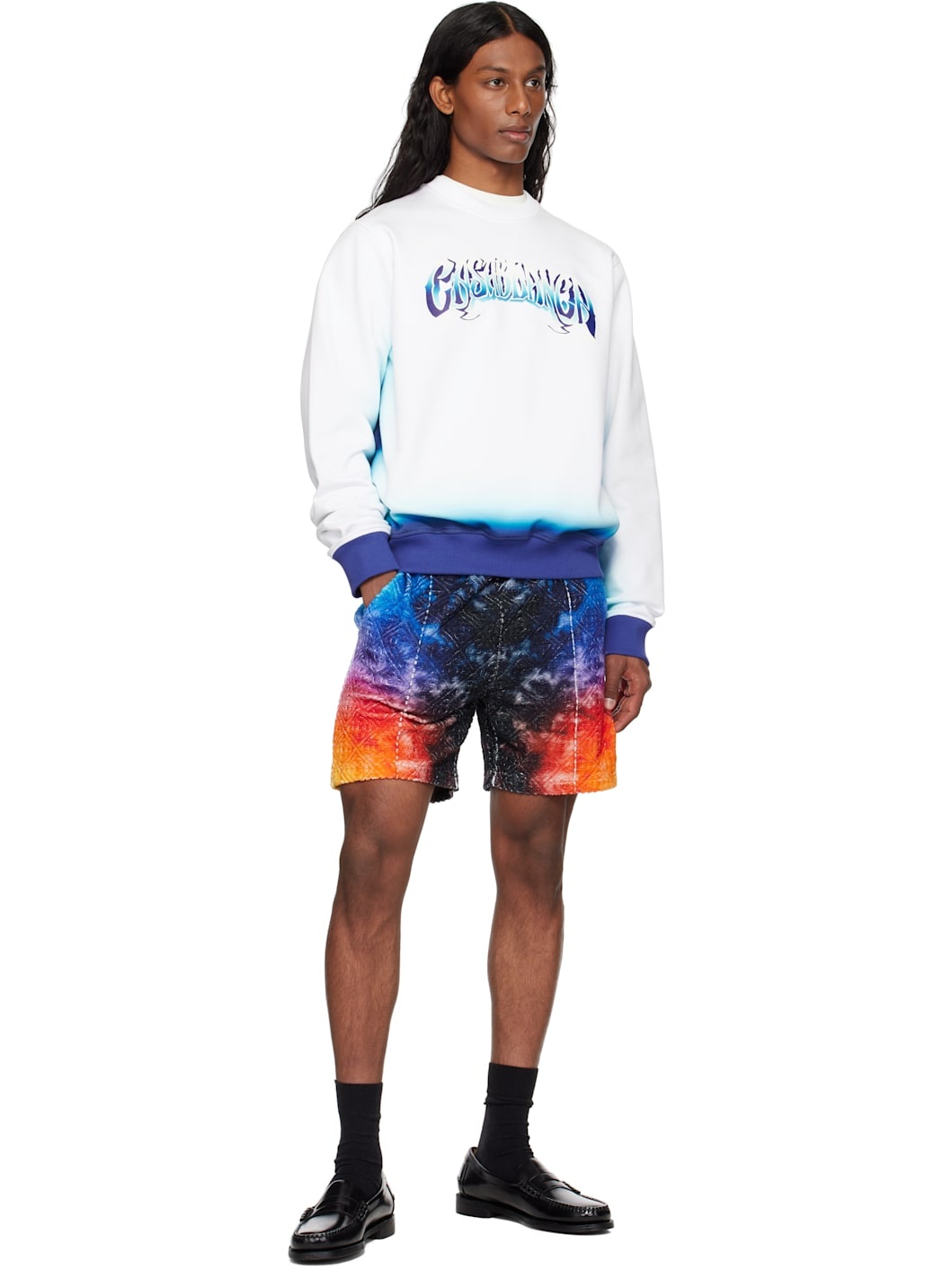 Multicolor Gradient Towelling Shorts - 4