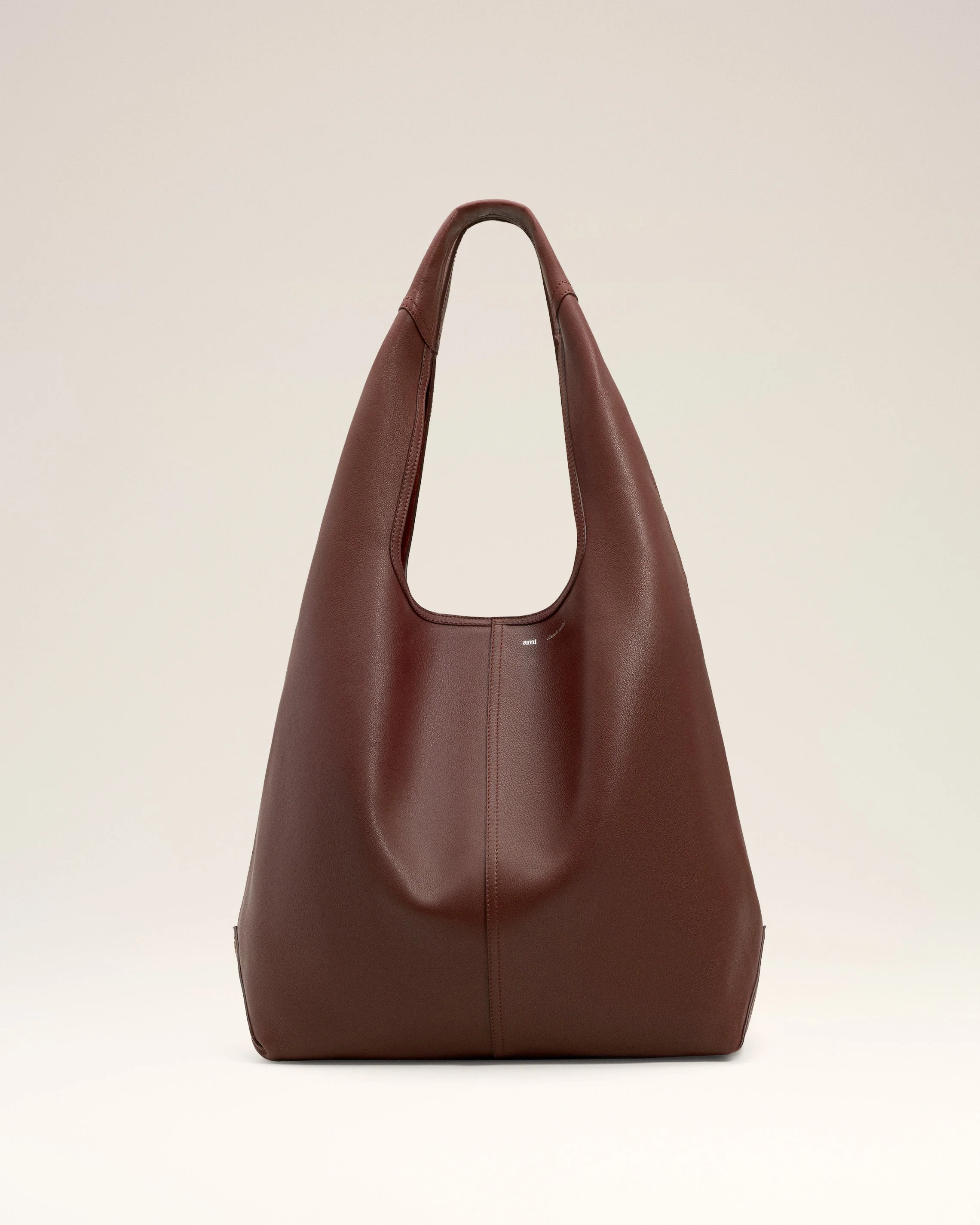 BURGUNDY SUPPLE LEATHER ETIENNE HOBO BAG - 1