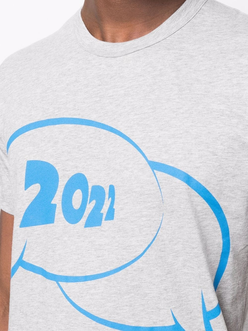 2022-print crew neck T-shirt - 5