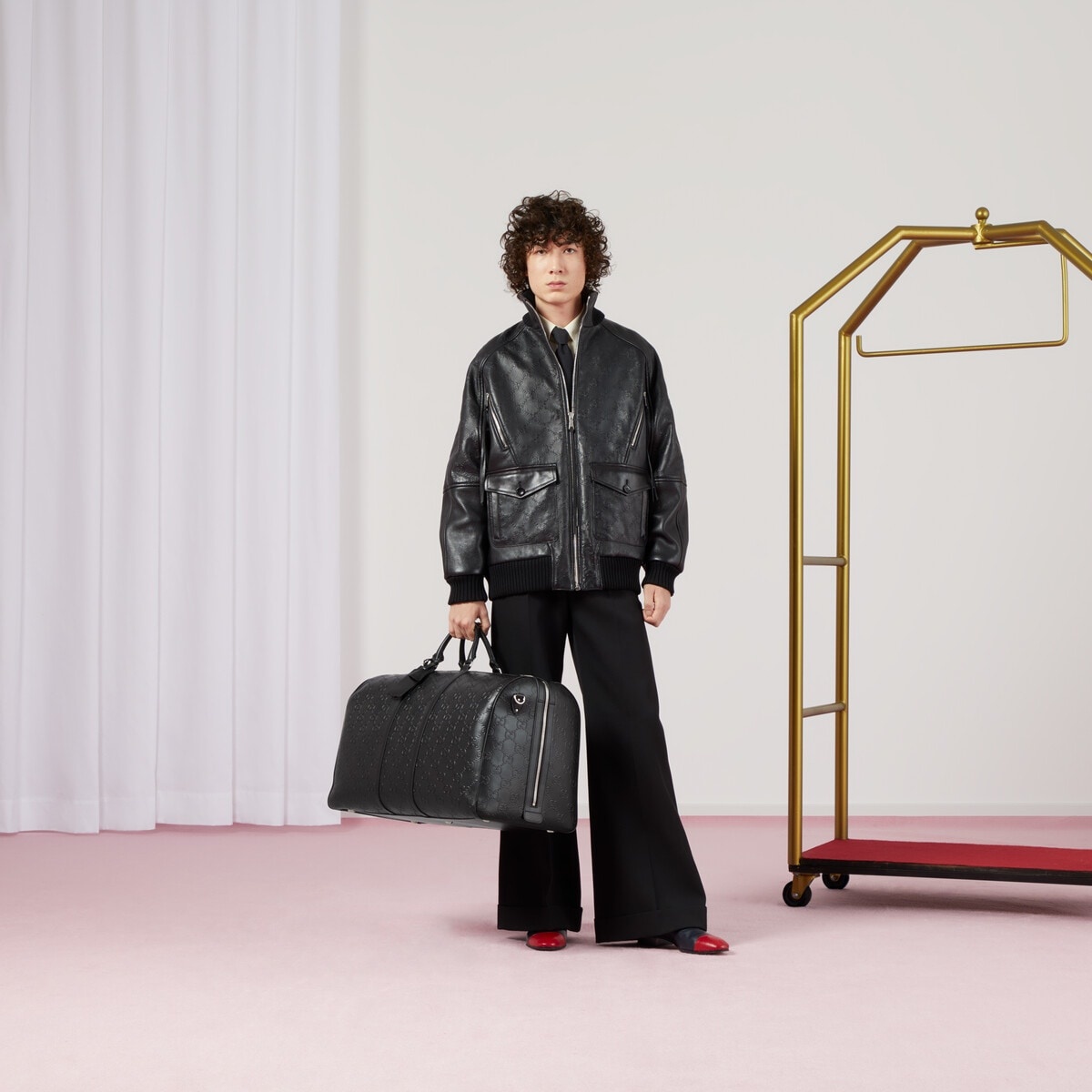 GG embossed maxi duffle bag - 3