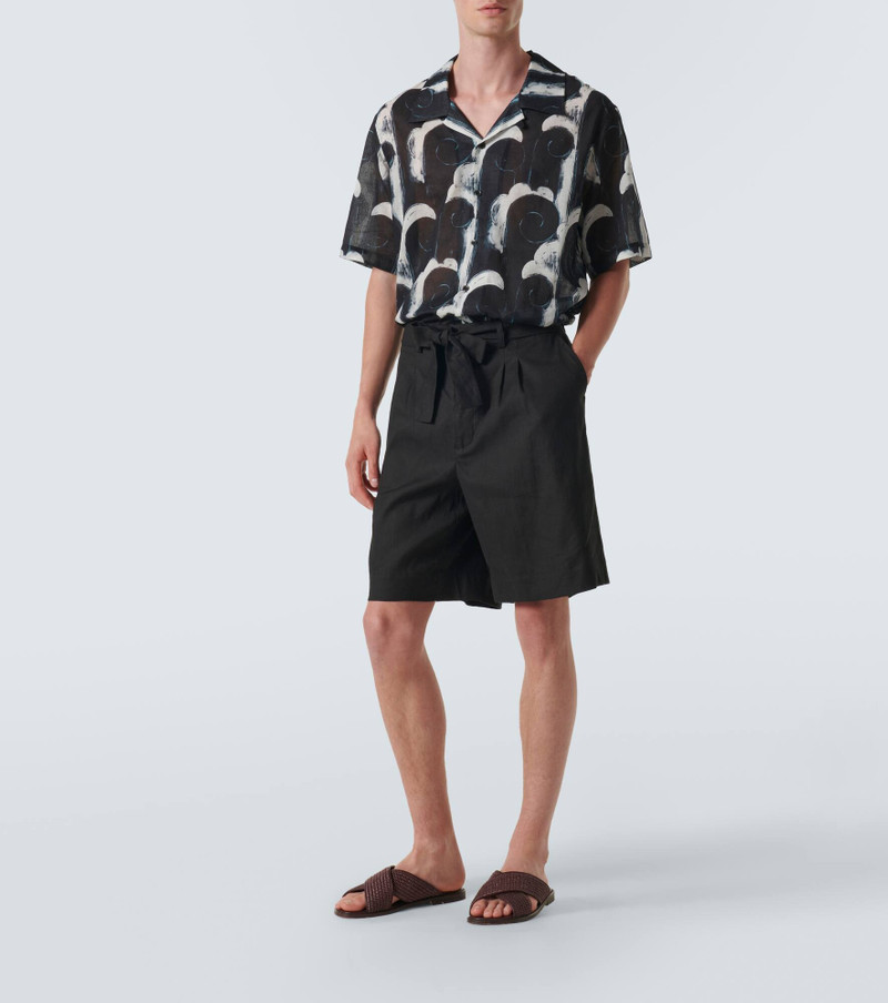 COMMAS Printed cotton voile bowling shirt outlook