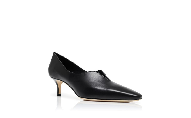 Black Nappa Leather Pumps 3