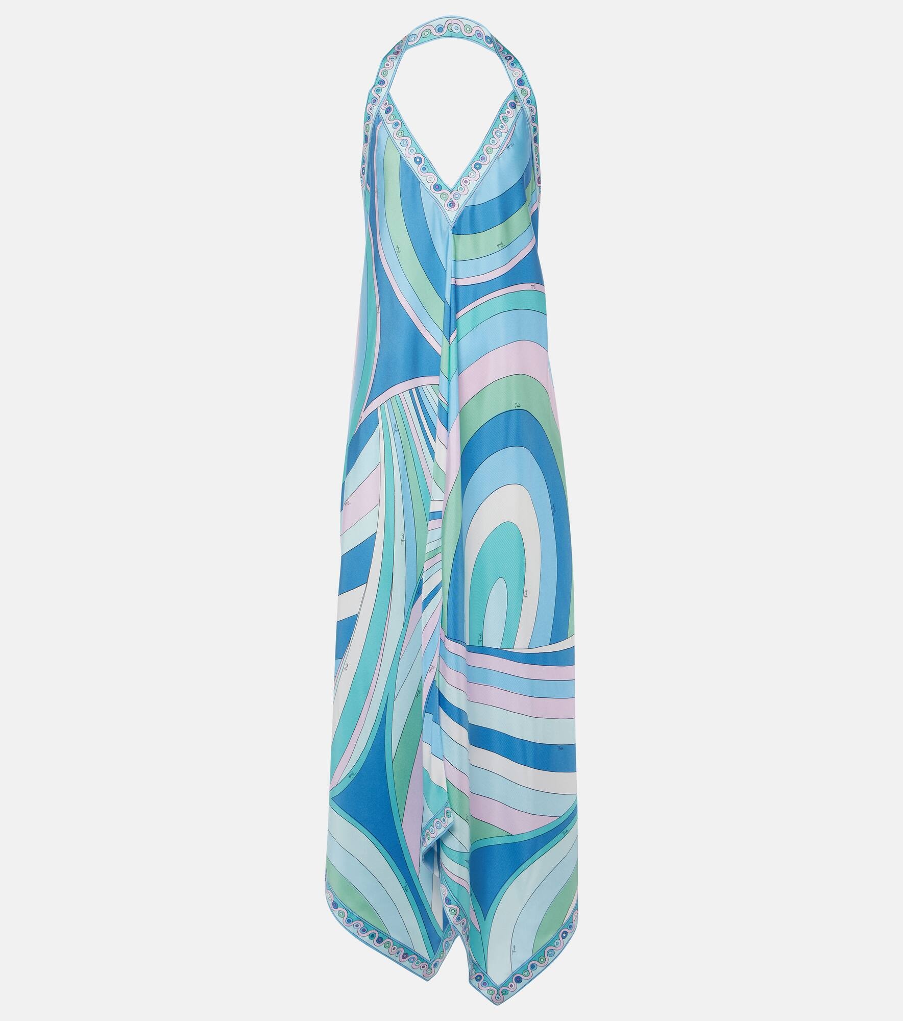 Iride silk twill maxi dress - 1