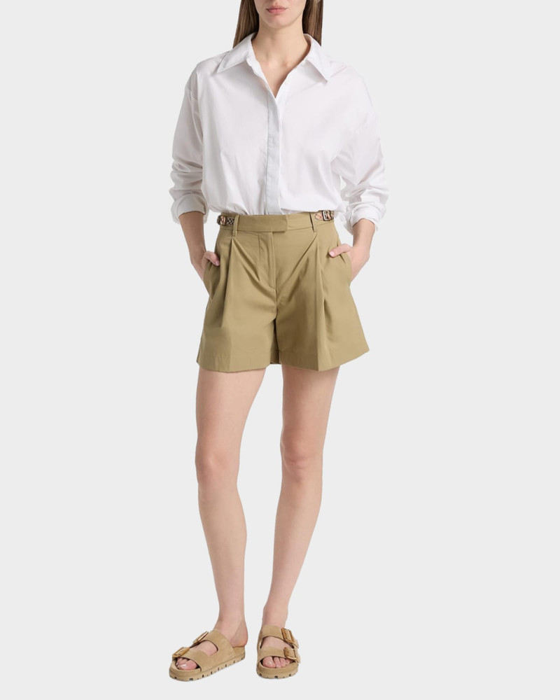 Burberry Raina Pleated Buckle Shorts outlook