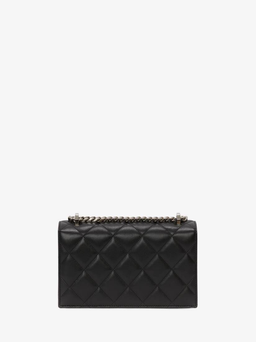 Women's Jewelled Satchel in Black/white - 3