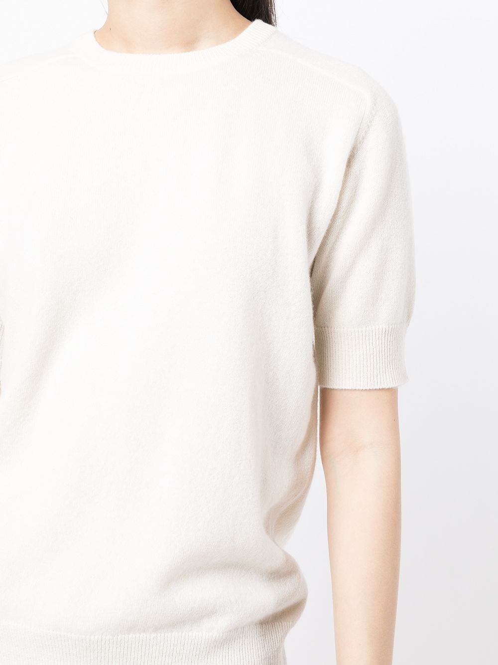 round neck cashmere T-shirt - 5