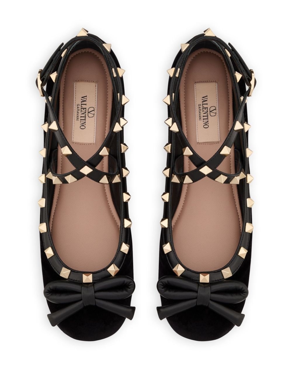 Rockstud strappy ballets - 4