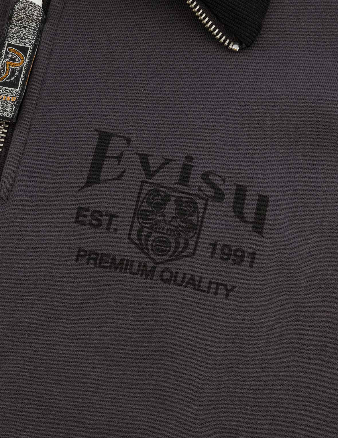 LOGO EMBROIDERY RELAX FIT HALF-ZIP SWEATSHIRT - 8