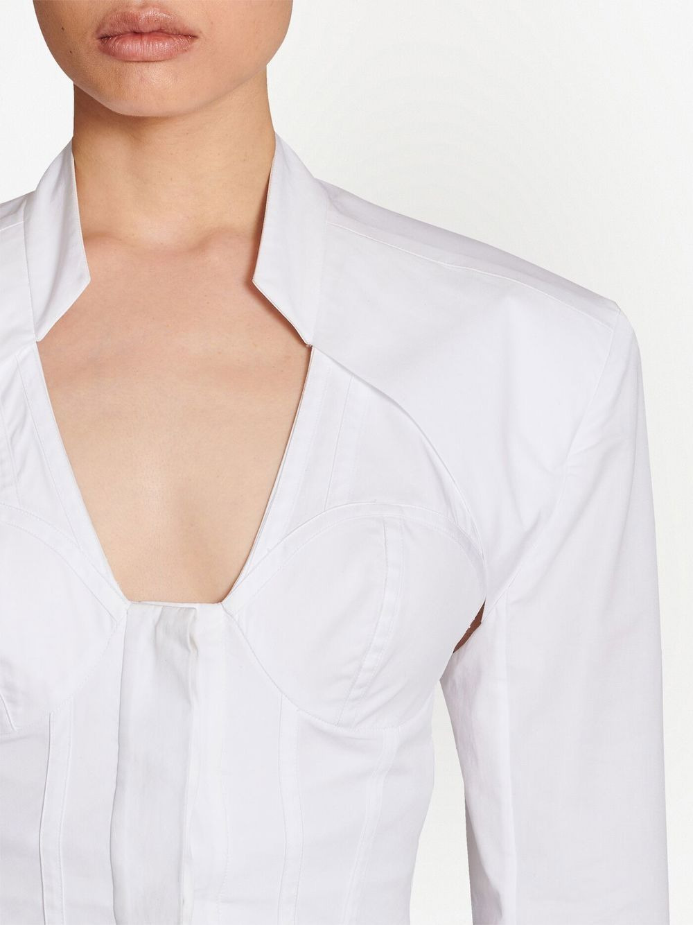 cropped cotton blouse - 5
