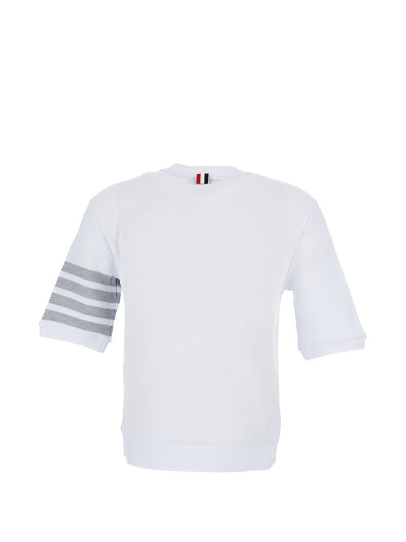 Thom Browne four-bar stripe crew neck T-shirt outlook