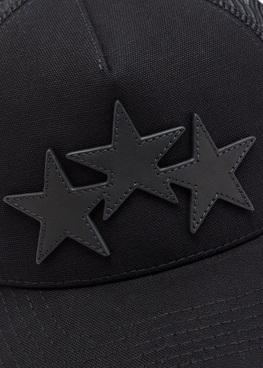 Amiri 3 Star Appliqué Canvas cap - 3
