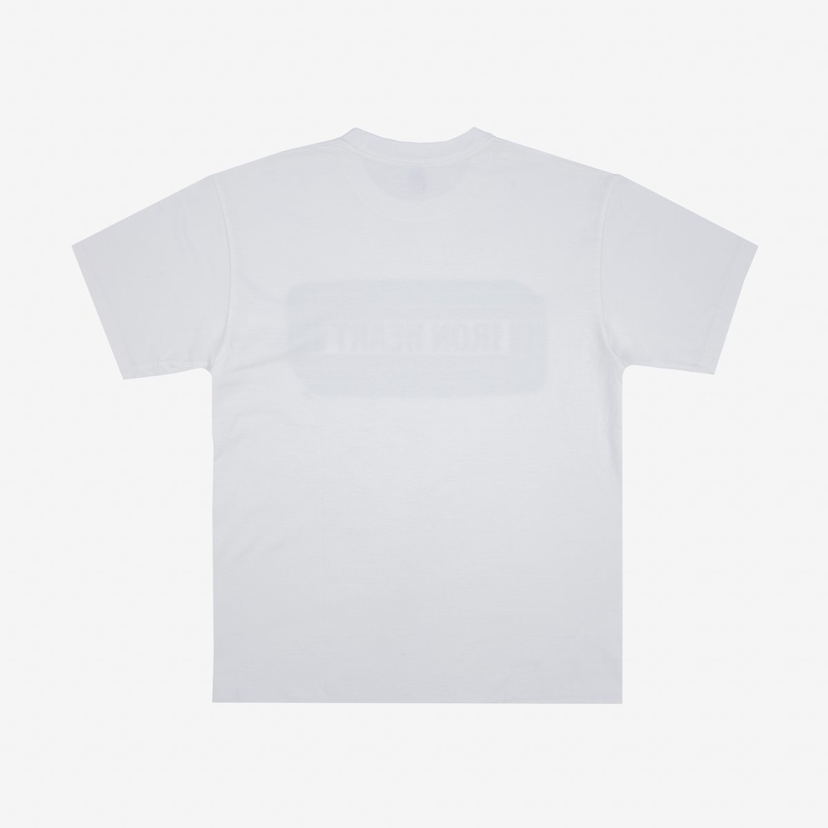 IHT-2405-WHT 7.5oz Printed Loopwheel Crew Neck T-Shirt - White - 5