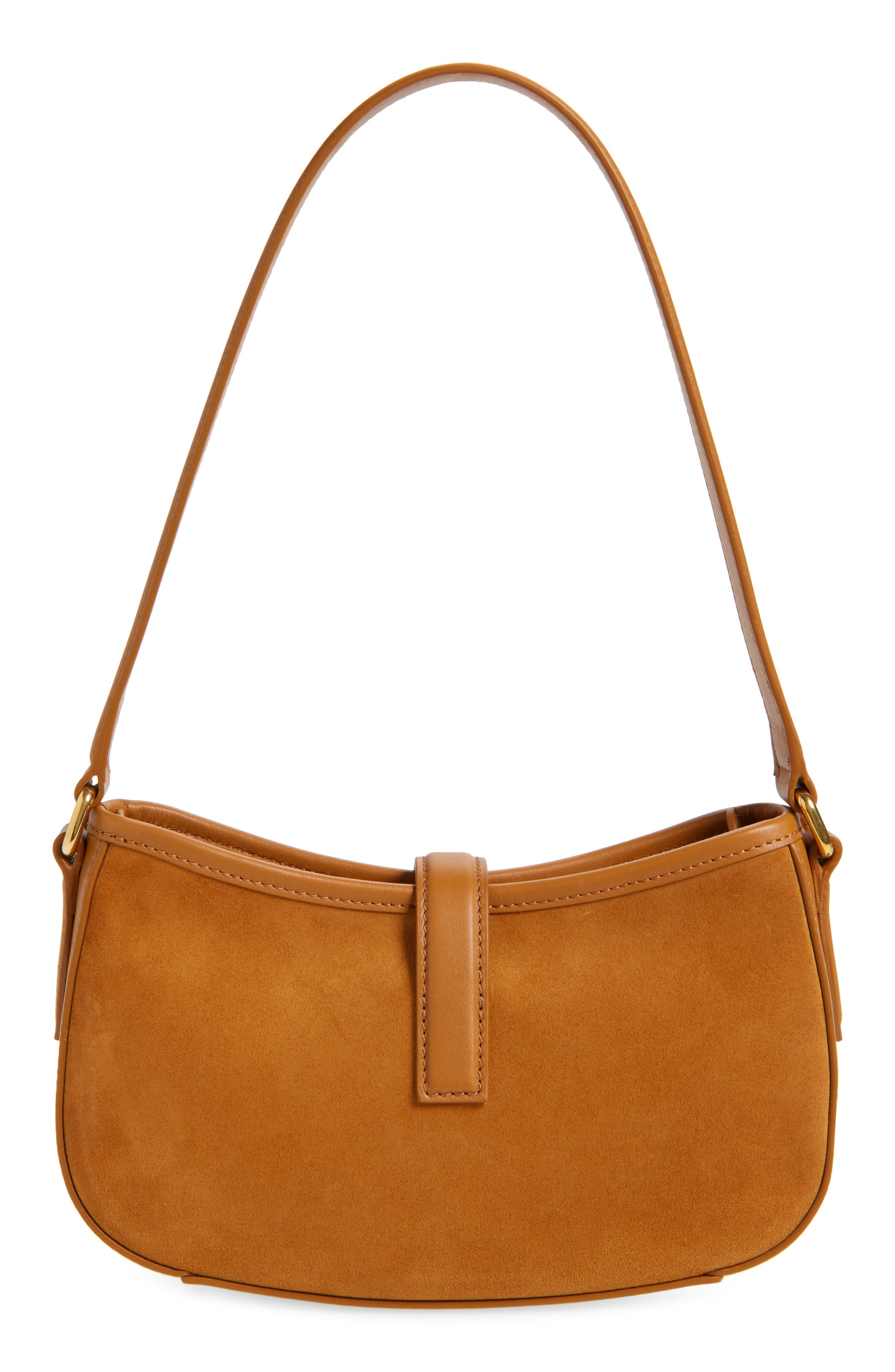 McQueen Mini T-Bar Leather Shoulder Bag in Light Brown/Gold at Nordstrom - 2