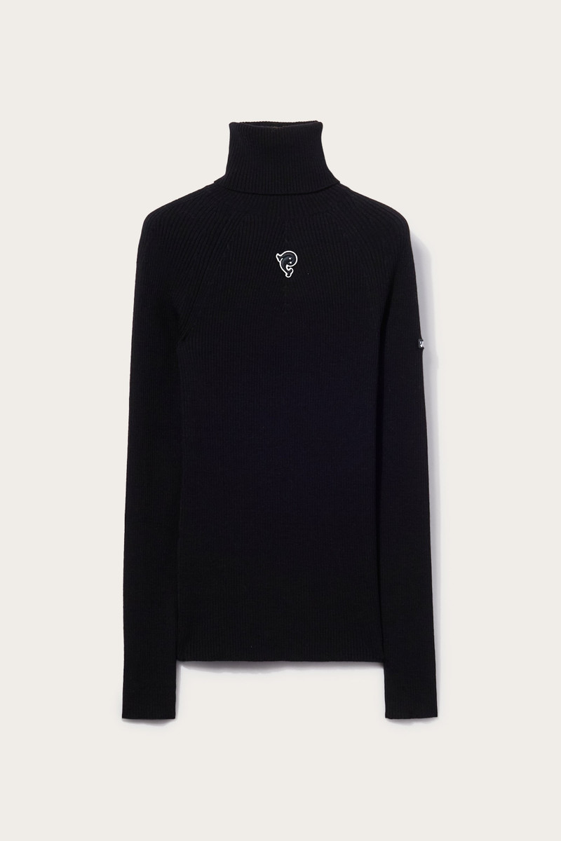 LOGO-APPLIQUÉ ROLL-NECK SWEATER 1