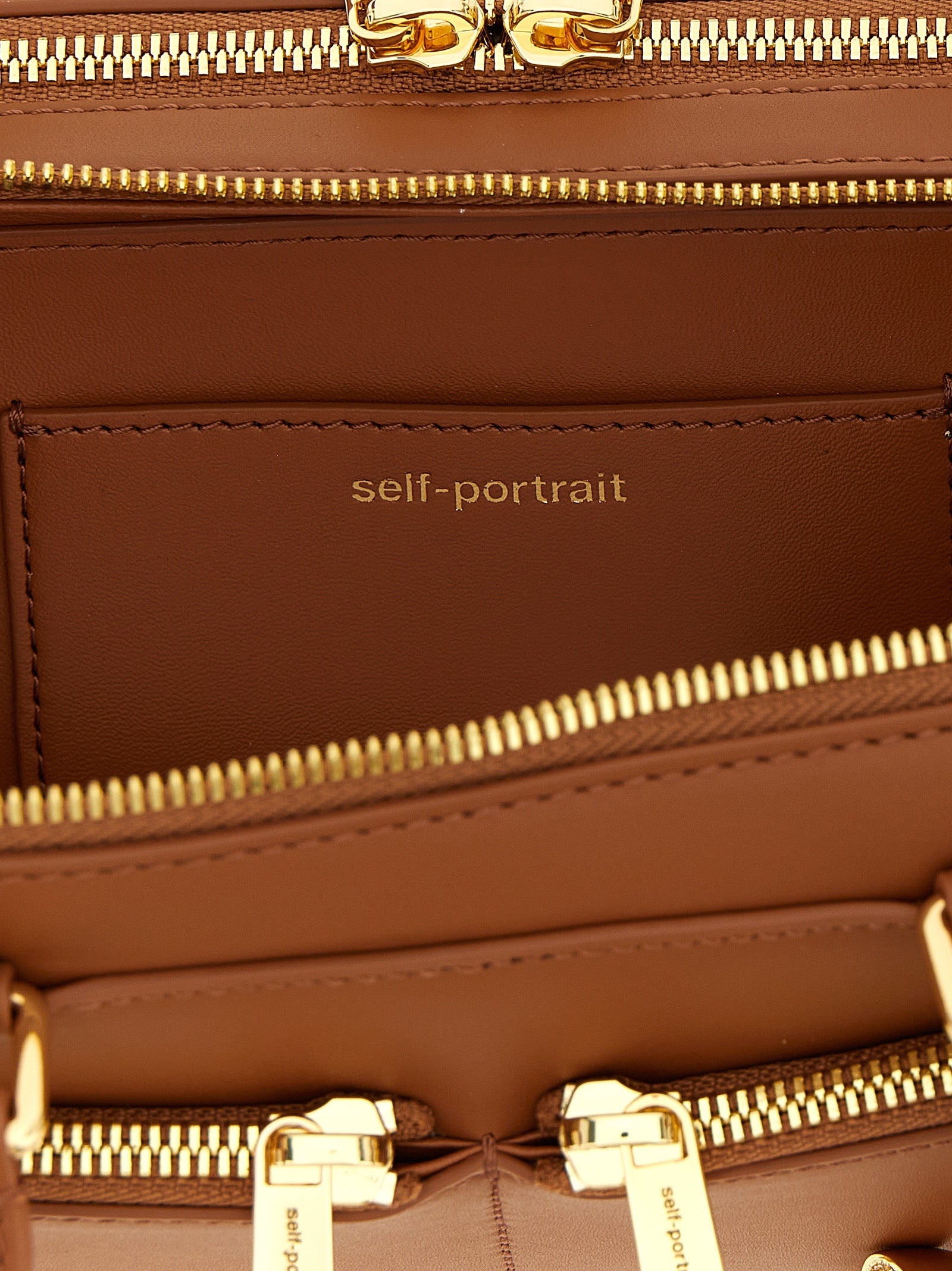 Tan Leather Baguette With Charm Shoulder Bags Brown - 4